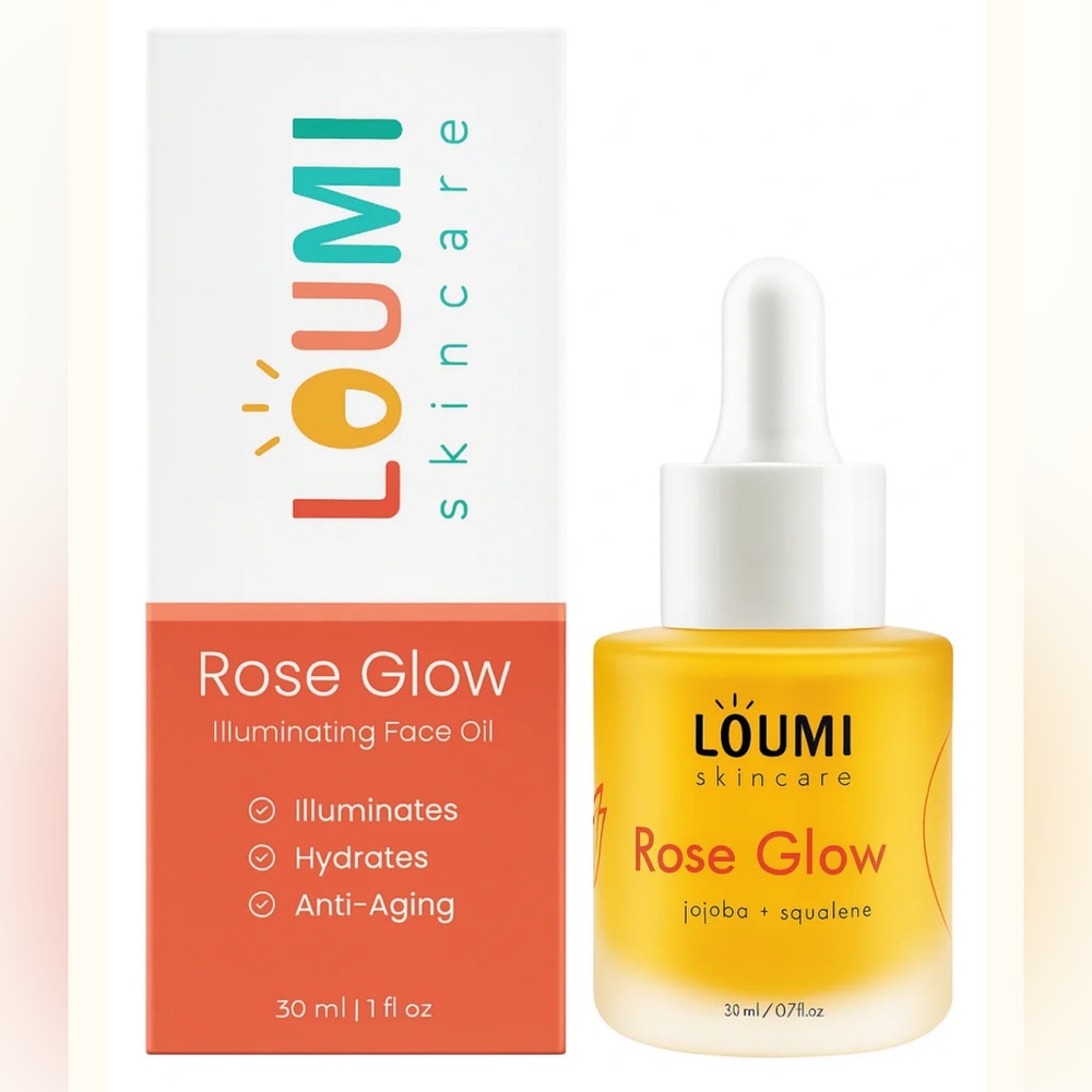 Loumi Skincare Rose Glow Face Oil: Moisturizing Botanical Face Oil - 30 ml